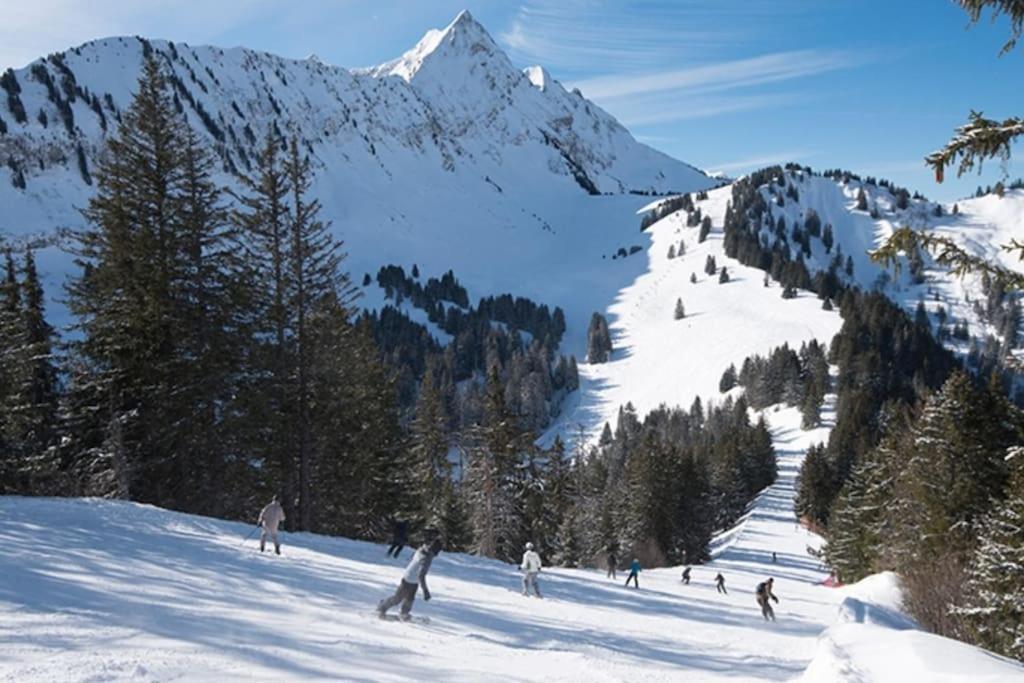 Dans Residence Neuve Le Snow Roc Sur Les Pistes, Grand Studio Cosy 5 Pers Avec Terrasse Panoramique, Sauna, Wifi Saint-Jean-dʼAulps Zewnętrze zdjęcie