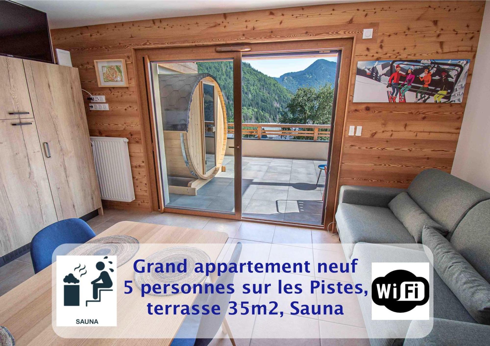 Dans Residence Neuve Le Snow Roc Sur Les Pistes, Grand Studio Cosy 5 Pers Avec Terrasse Panoramique, Sauna, Wifi Saint-Jean-dʼAulps Zewnętrze zdjęcie